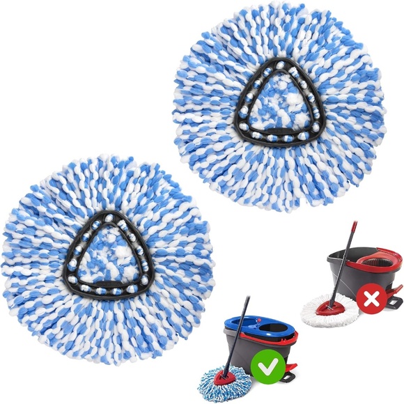 Spin Mop Replace Head for O-Ceda Spinning EasyWring Rinse Clean Mop Refill, 2 PC - Picture 1 of 13